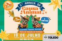 O Departamento de Proteção e Defesa Animal realizará no dia 18 de julho no Lago Municipal o primeiro arraiá da causa animal com feira de adoção e outras atrações