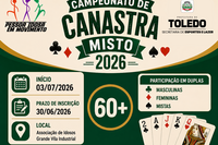 A Secretaria de Esportes e Lazer, por meio do Departamento da Pessoa Idosa, está organizando um campeonato de canastra 60+ nas categorias masculina, feminina e mista