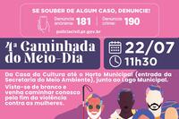 Mobilização marca o Dia Estadual de Combate ao Feminicídio e convida a população a participar usando roupas e balões brancos
