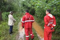 Corpo de Bombeiros vistoriou a área e constatou dificuldades de acesso às propriedades; cerca de 16 pessoas permanecem nas residências