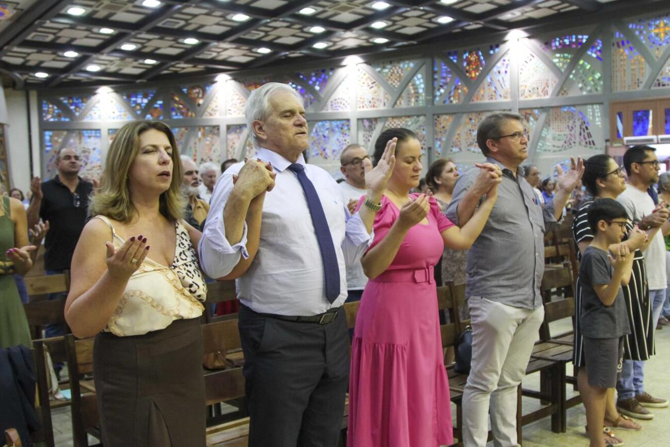 Momentos de fé: missa e culto fizeram parte comemorações dos 70 Anos