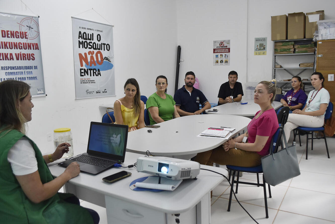Durante o encontro, ocorrido na tarde de terça (13), membros do grupo de trabalho debateram meios para fortalecer ações de prevenção ao Aedes aegypti