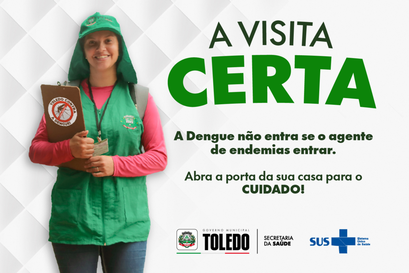 Toledo lança campanha para conscientizar população sobre trabalho destes estes profissionais, fundamentais para inibir a reprodução do mosquito Aedes aegypti