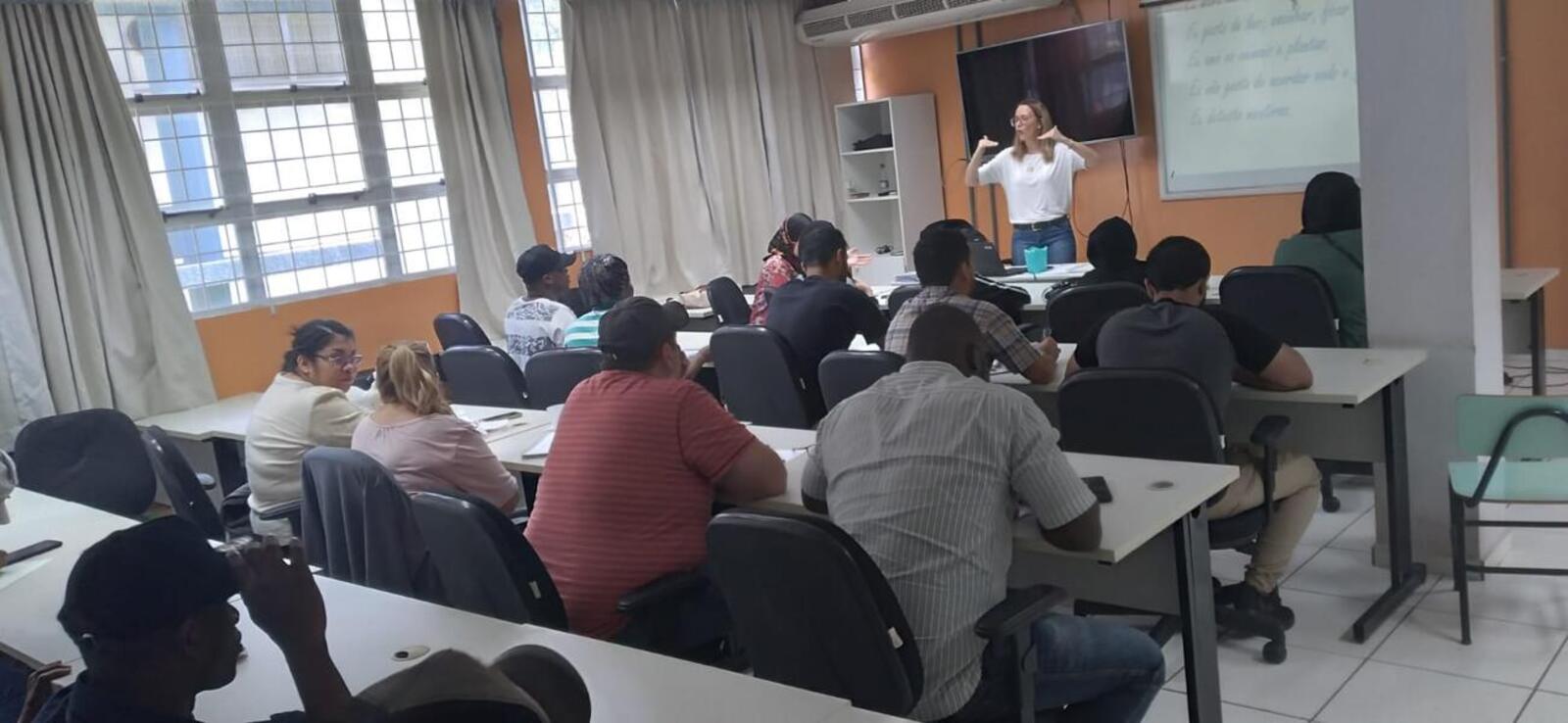 Na primeira edição, 25 imigrantes de seis países diferentes participaram das aulas de Língua Portuguesa