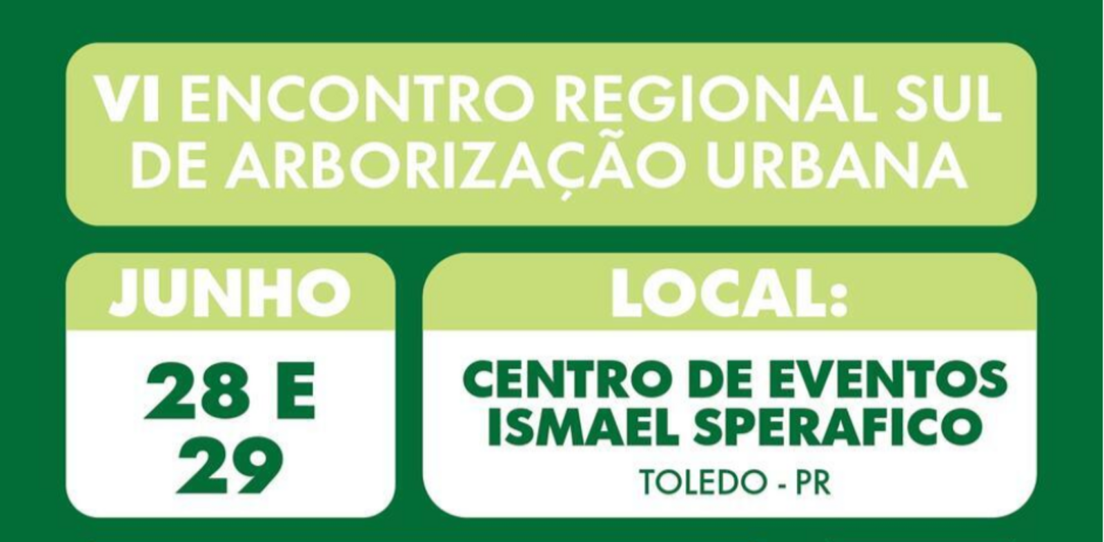 O tema deste ano é Arborização e suas interfaces: caminhos para uma cidade resiliente
