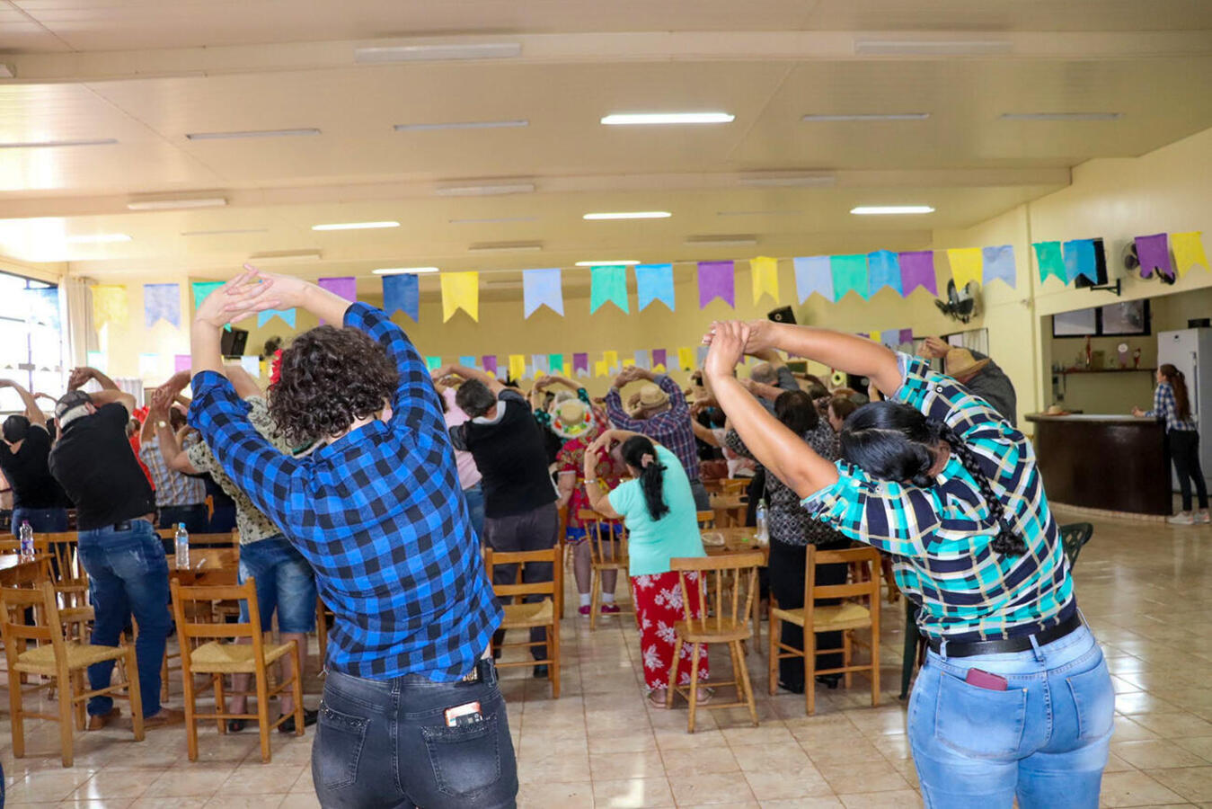 Momentos de entretenimento associados a orientações sobre saúde e bem-estar marcaram festas nas unidades de Concórdia do Oeste, Vila Nova e Santa Clara IV