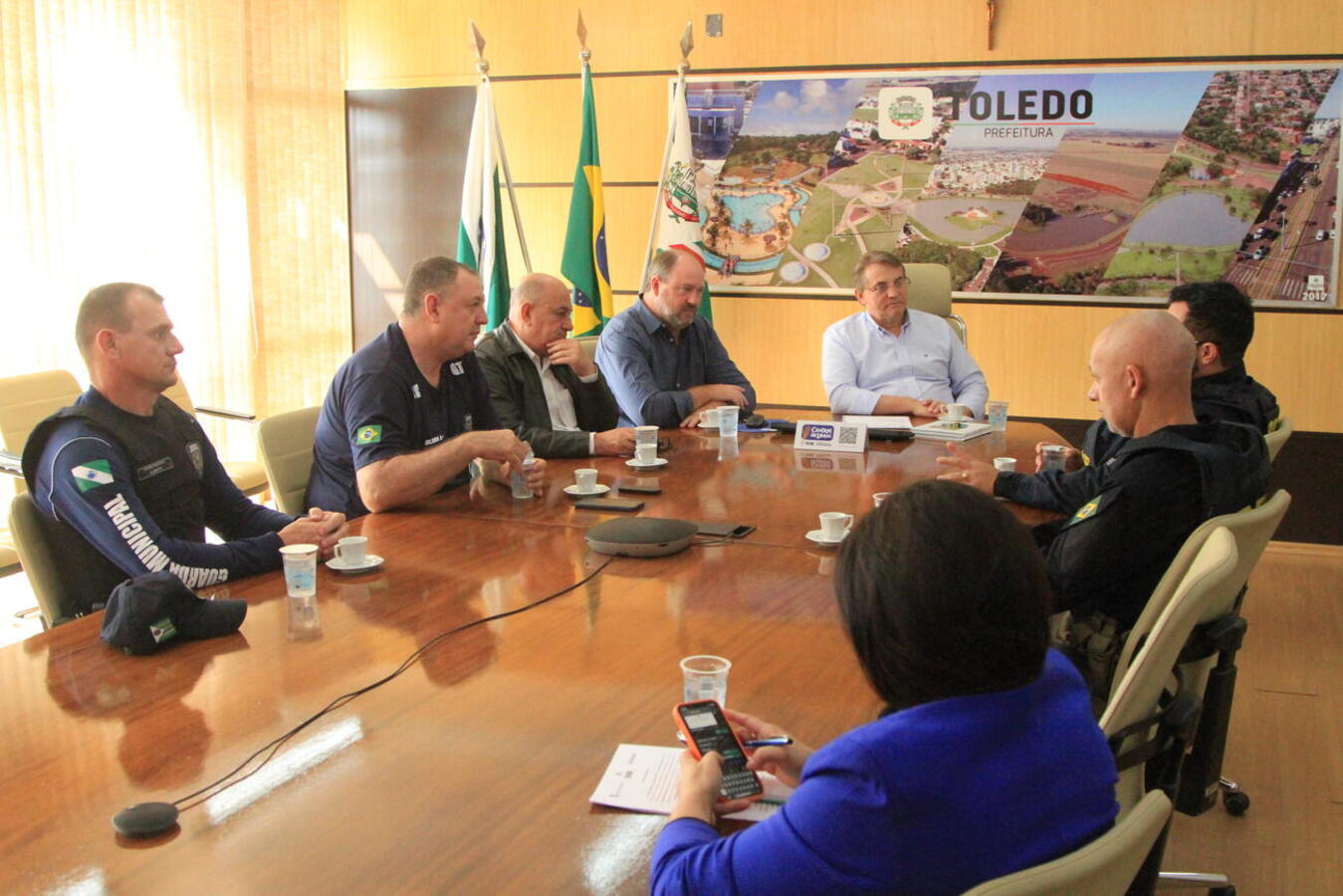 Comando regional da PRF é recepcionado na Prefeitura de Toledo