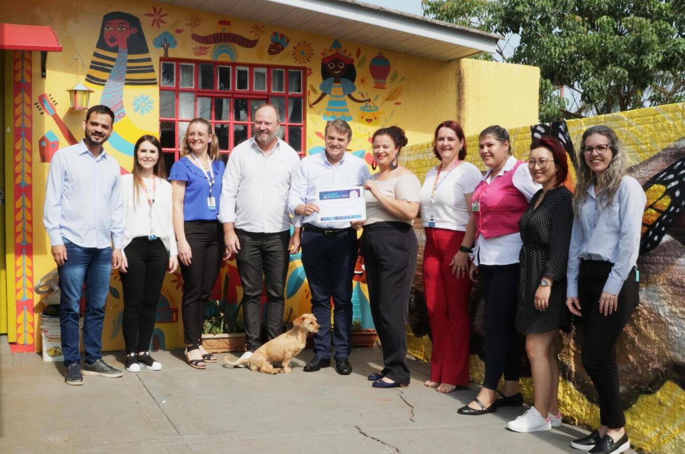 Um café da manhã foi servido na sede da instituição para reconhecer o envolvimento dos parceiros na conquista do Selo Sesi ODS 