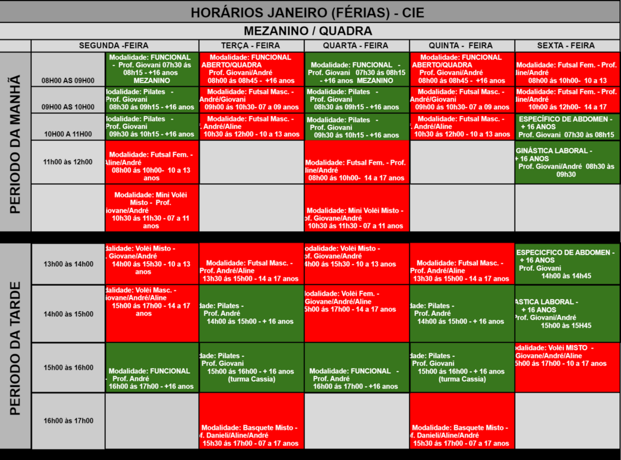 CIE no São Francisco mantém atividades durante o período de férias