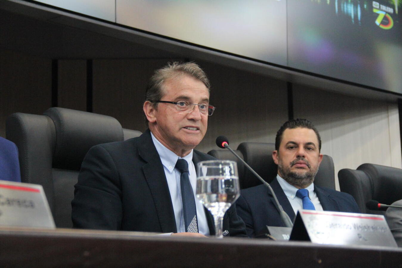 No início da quarta sessão da 17ª legislatura, na tarde desta segunda (5), prefeito Beto Lunitti fez balanço de 2023 a anunciou principais ações previstas para este ano