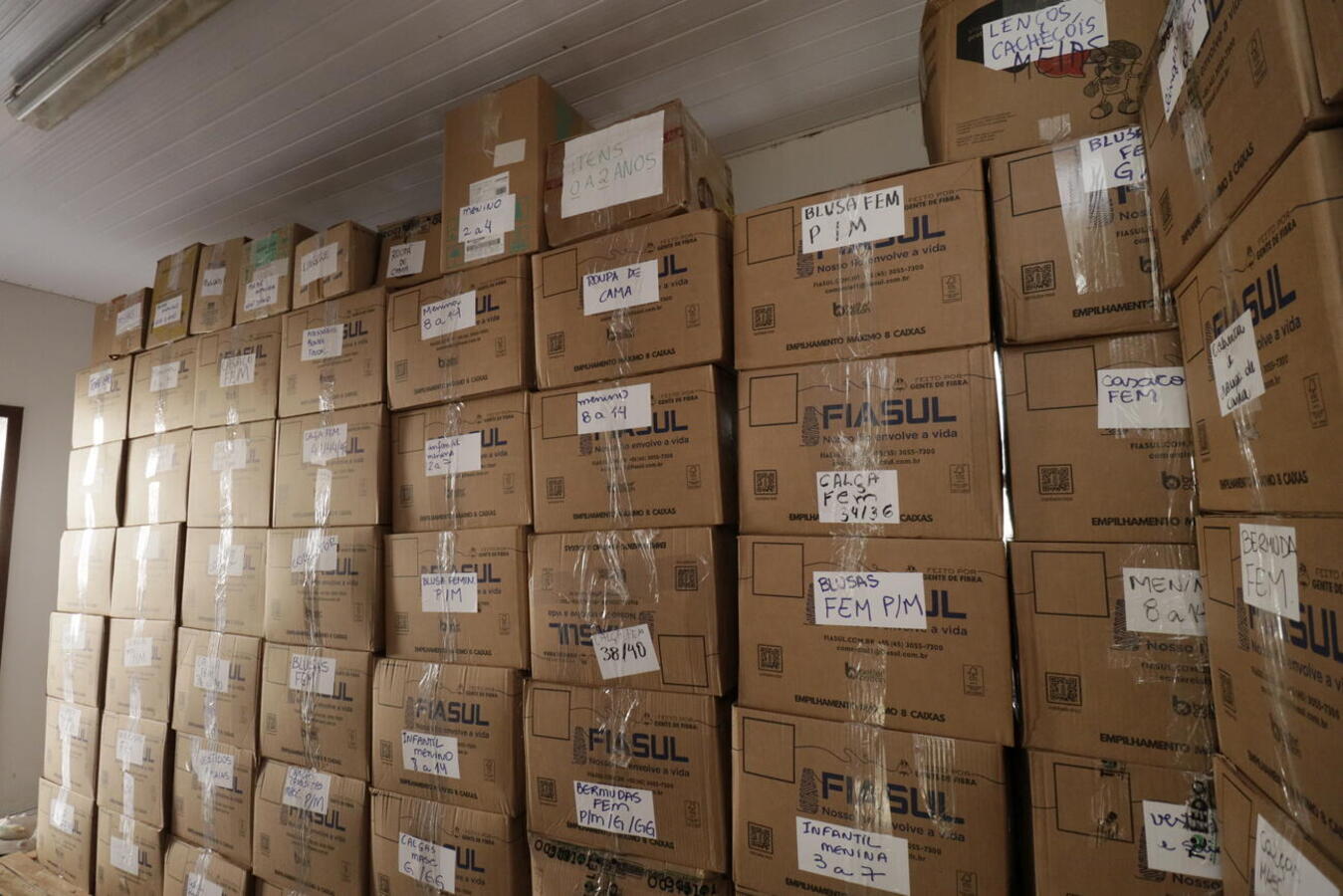Mobilização que ocorreu no Centro de Eventos Ismael Sperafico teve o objetivo de facilitar a logística de distribuição assim que donativos chegarem ao RS 