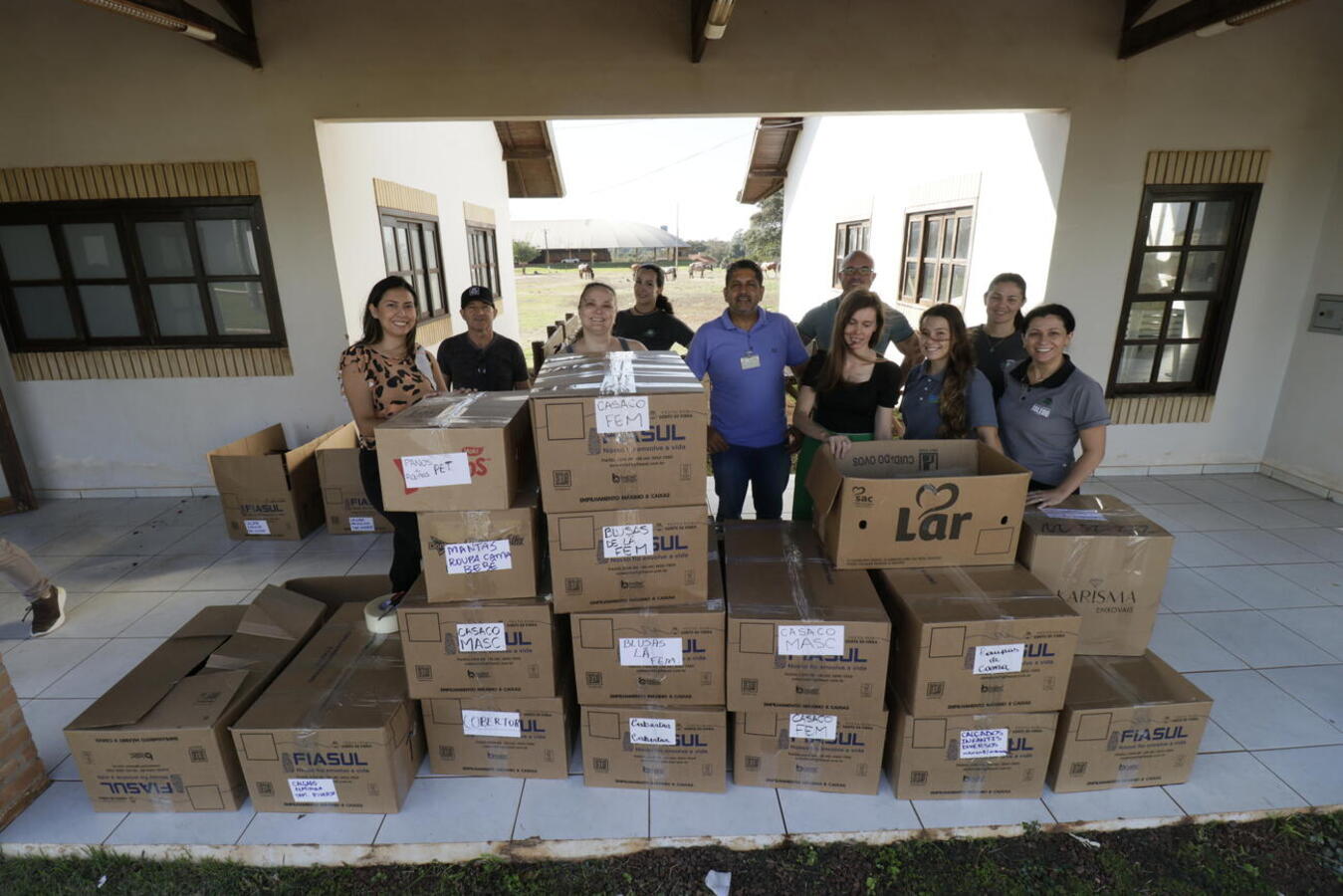 Mobilização que ocorreu no Centro de Eventos Ismael Sperafico teve o objetivo de facilitar a logística de distribuição assim que donativos chegarem ao RS 