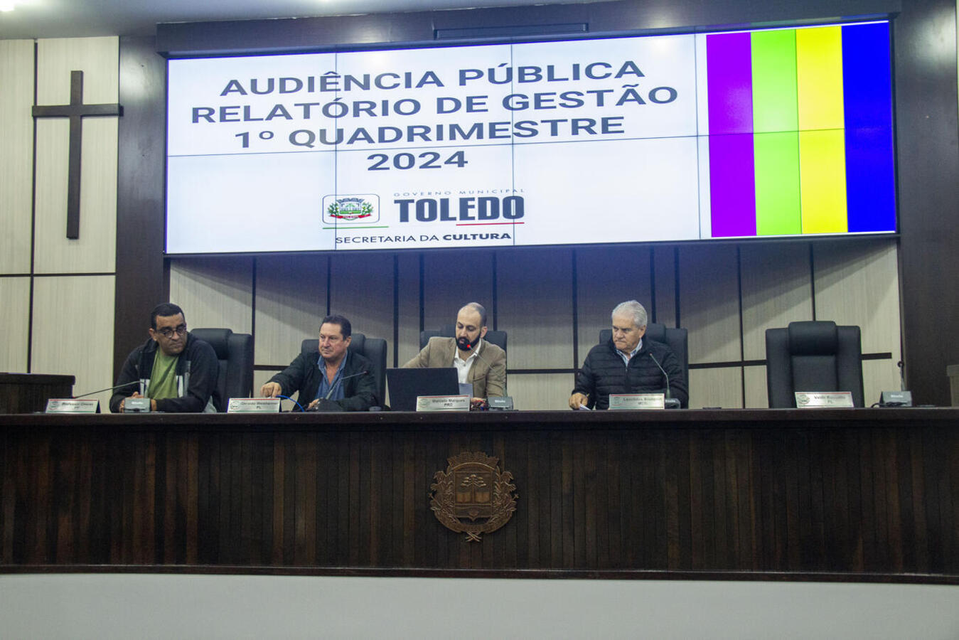 Execução físico-orçamentária referente ao primeiro quadrimestre de 2024 foi detalhada pela equipe da Secretaria em prestação de contas ocorrida na manhã desta sexta (28)