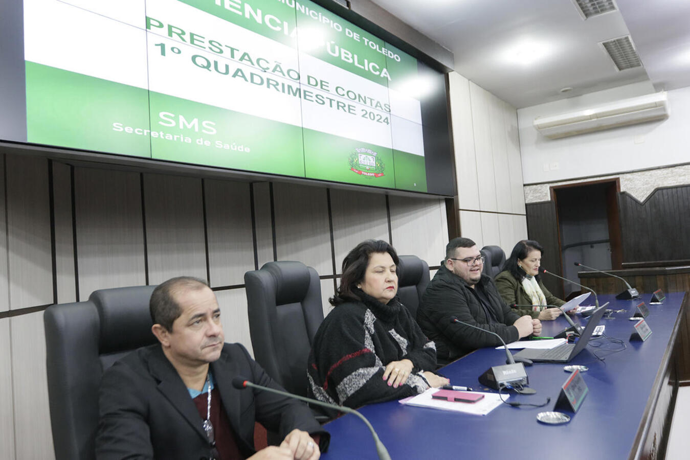 As contas do primeiro quadrimestre de 2024 foram apresentadas em audiência pública na Câmara de Vereadores de Toledo na última quarta-feira
