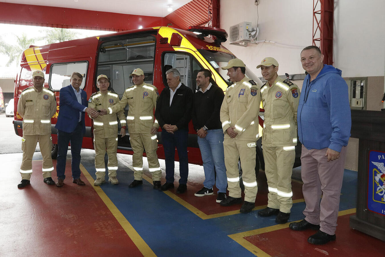 Durante a cerimônia de entrega da nova ambulância no Corpo de Bombeiros foi divulgado a diminuição de acidentes de trânsito em Toledo