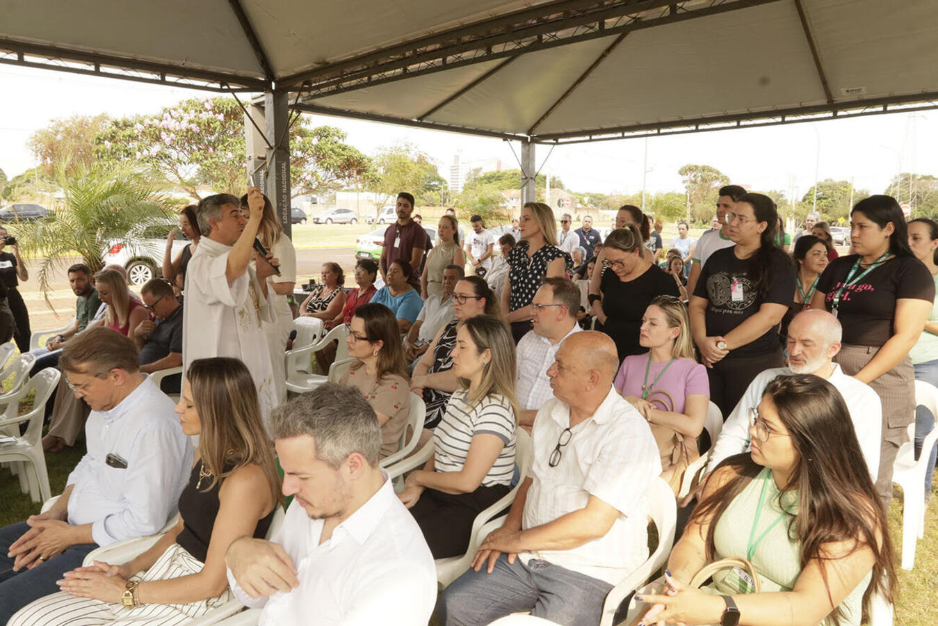 Presidida pelo padre Roberto Lopes de Souza, celebração religiosa realizada na tarde desta segunda-feira (7) foi ocasião para exaltar conquistas do HRT 
