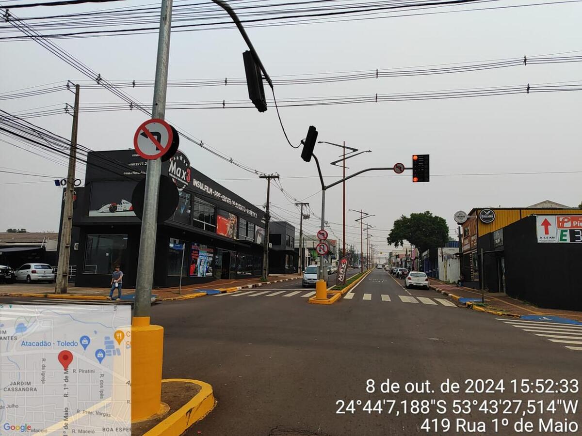 Medida adotada com o objetivo de reduzir acidentes passa a valer nesta terça (8) nos quatro cantos da esquina das ruas 1º de Maio e Piratini, na Vila Operária