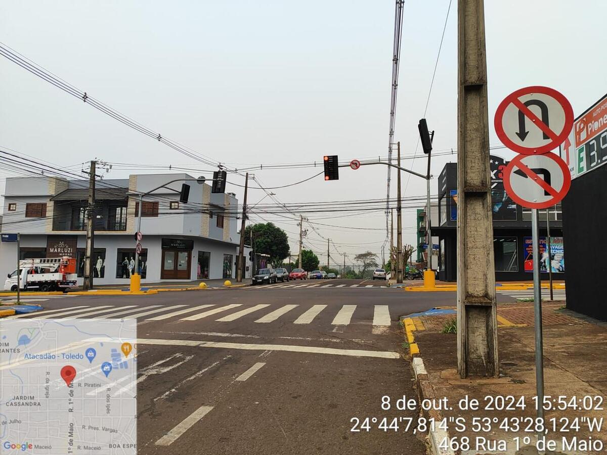 Medida adotada com o objetivo de reduzir acidentes passa a valer nesta terça (8) nos quatro cantos da esquina das ruas 1º de Maio e Piratini, na Vila Operária