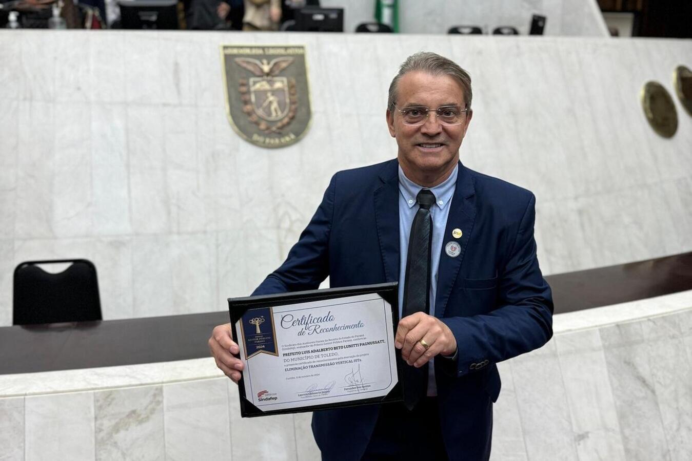 Em solenidade na Alep, município foi reconhecido, na última sexta-feira (11), pelo programa de eliminação da transmissão vertical (da mãe para o bebê), de HIV e sífilis