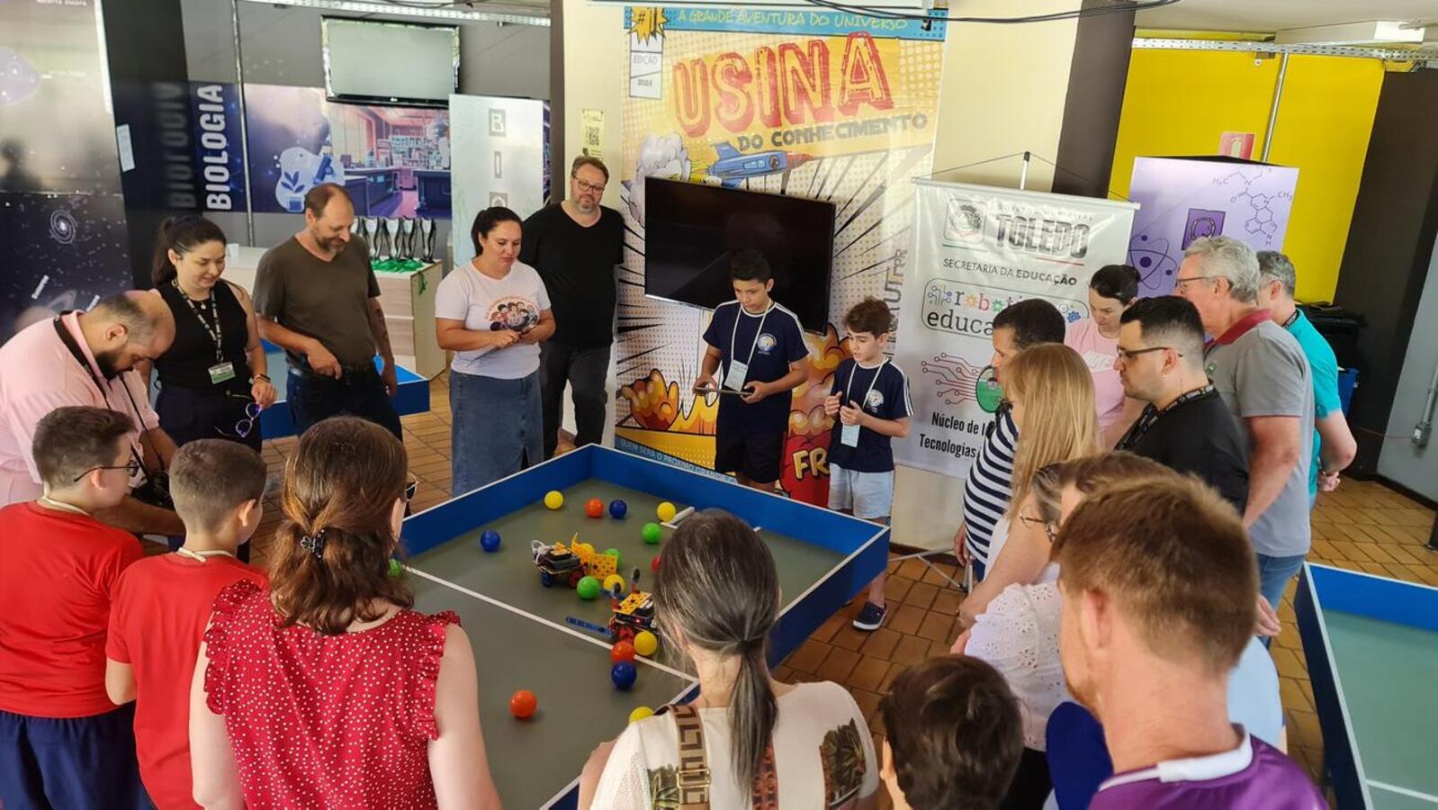 A fase final do 2º Campeonato Municipal de Robótica aconteceu nas instalações da Usina do Conhecimento, localizada na península do Parque Ecológico Diva Paim Barth