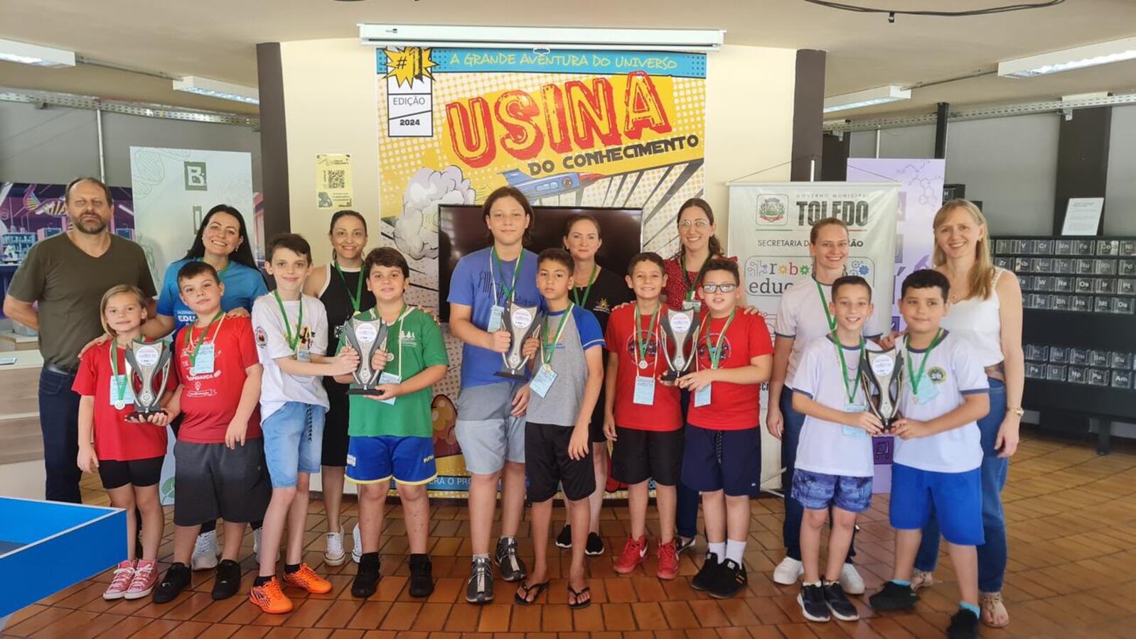 A fase final do 2º Campeonato Municipal de Robótica aconteceu nas instalações da Usina do Conhecimento, localizada na península do Parque Ecológico Diva Paim Barth