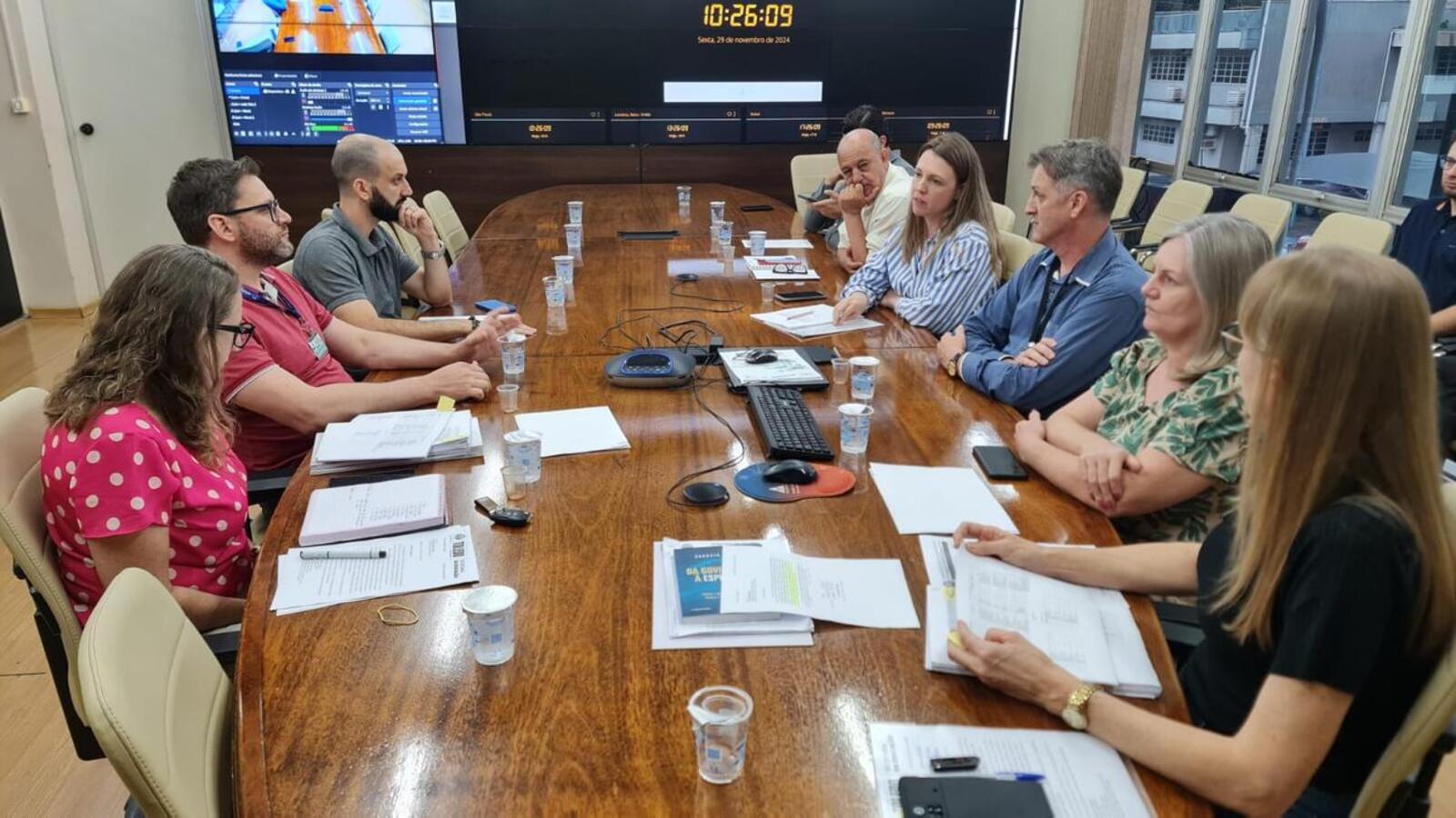 Encontro aconteceu na Sala de Reuniões do Gabinete e está disponível no link Atos da Transição no Portal do Município de Toledo