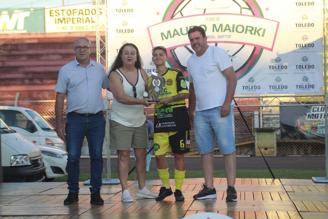 Estádio que tem o nome da data do aniversário de Toledo, recebeu, no último sábado, as decisões da principal competição de futebol sete do município