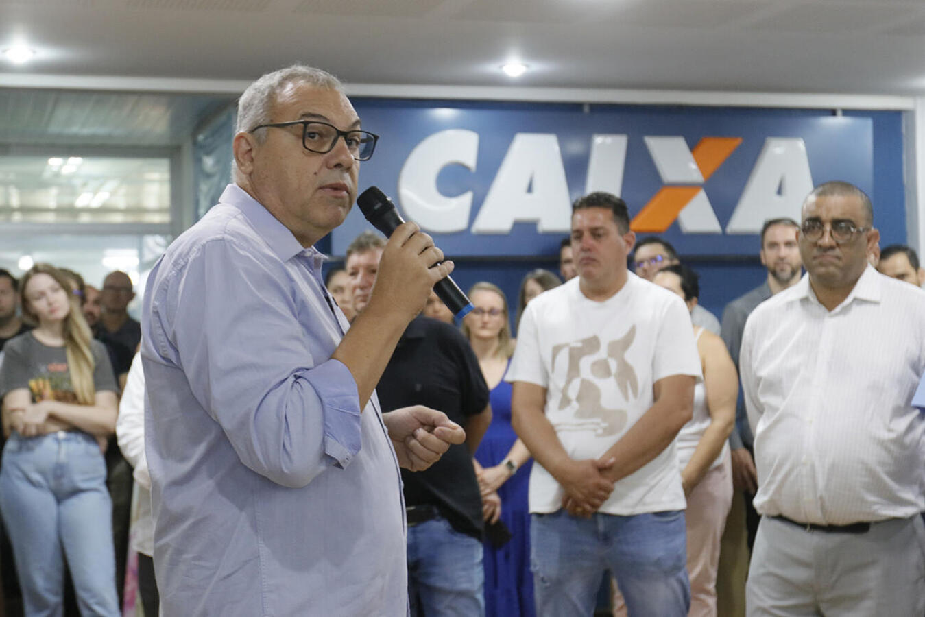 Eles receberam pessoalmente os trabalhadores, que na sequência tiveram um momento ecumênico com frei Amarildo Cupertino e pastor Sidnei Purcino
