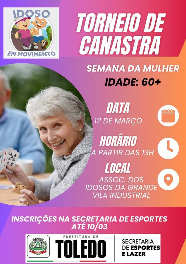 As inscrições serão realizadas somente em contato com a Secretaria de esportes e Lazer até o dia 10 de março