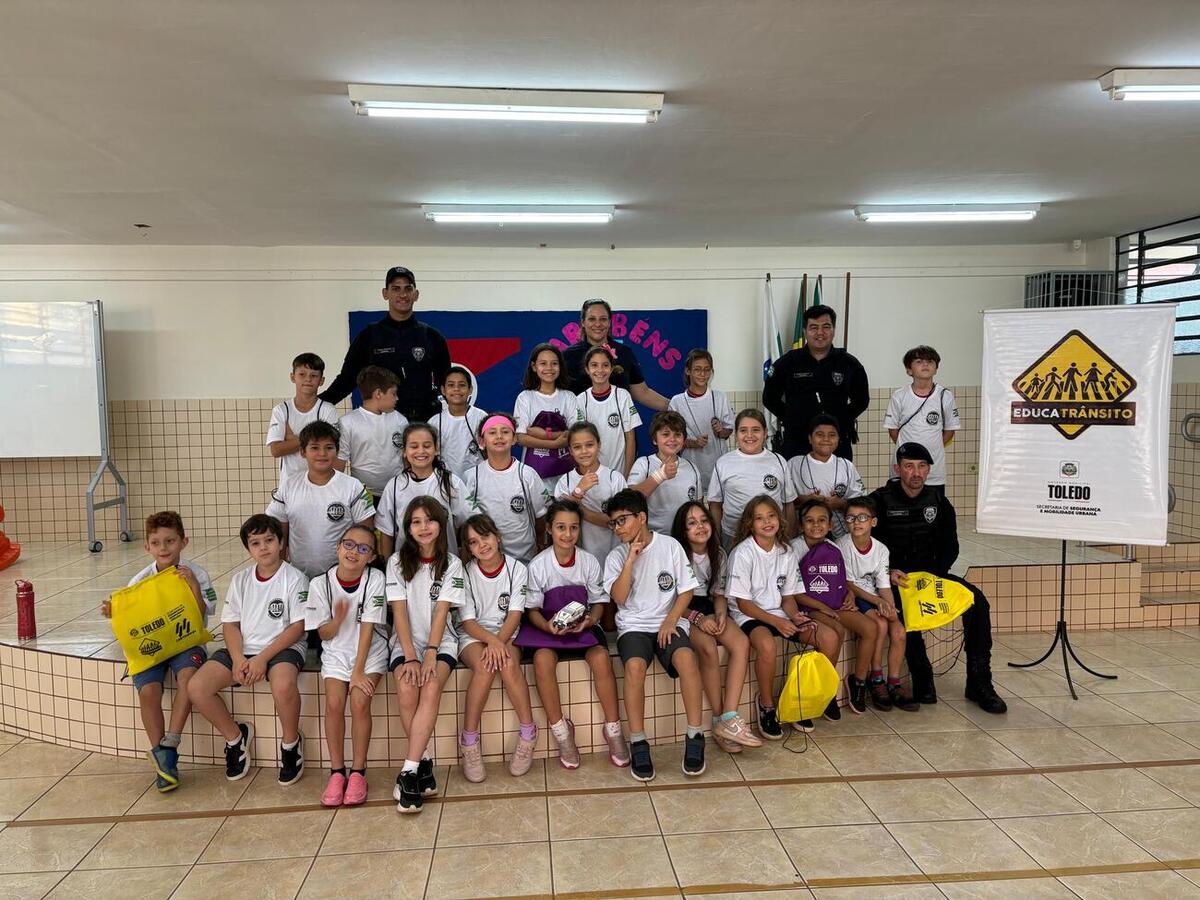 Turma de 25 crianças da Escola Municipal Arsênio Heiss foi a primeira a receber o treinamento em 2025
