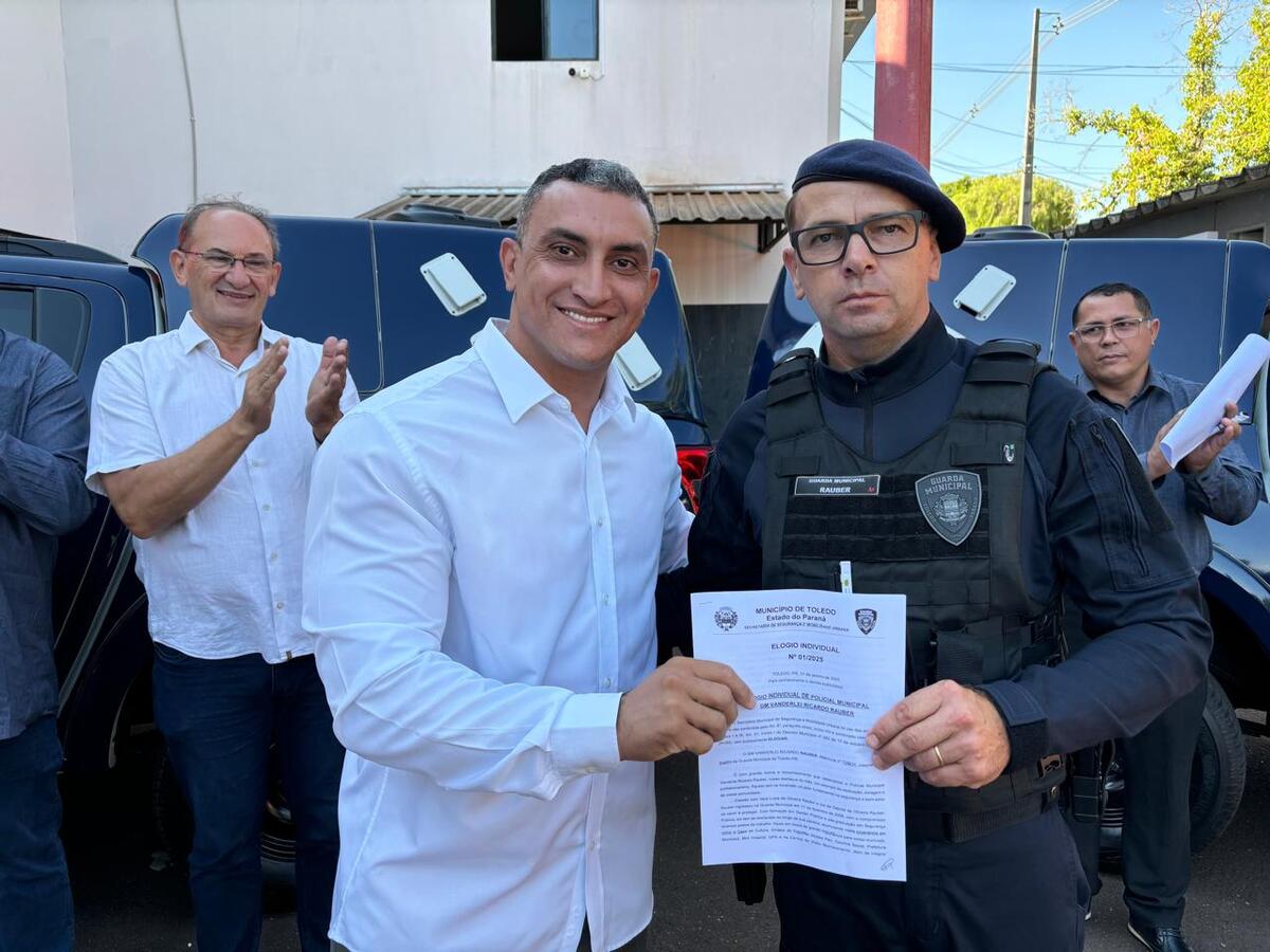 Há 17 anos na corporação, Vanderlei Ricardo Rauber recebeu a honraria de destaque do mês de janeiro de 2025