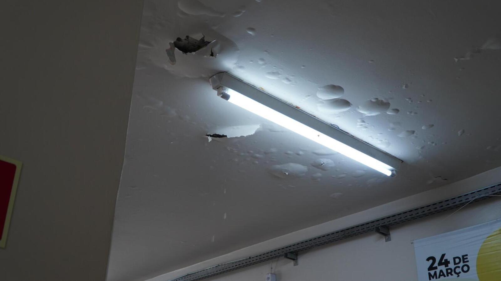 Unidade Básica de Saúde do Centro de Toledo (UBS) sofreu problemas com goteiras após chuva do final de semana
