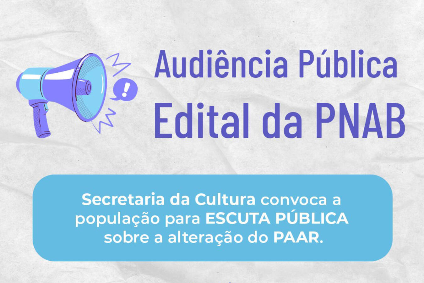 Evento, marcado para esta terça-feira (25), às 19h, no Centro Cultural Oscar Silva, visa definir a melhor forma de destinar recursos da Política Nacional Aldir Blanc