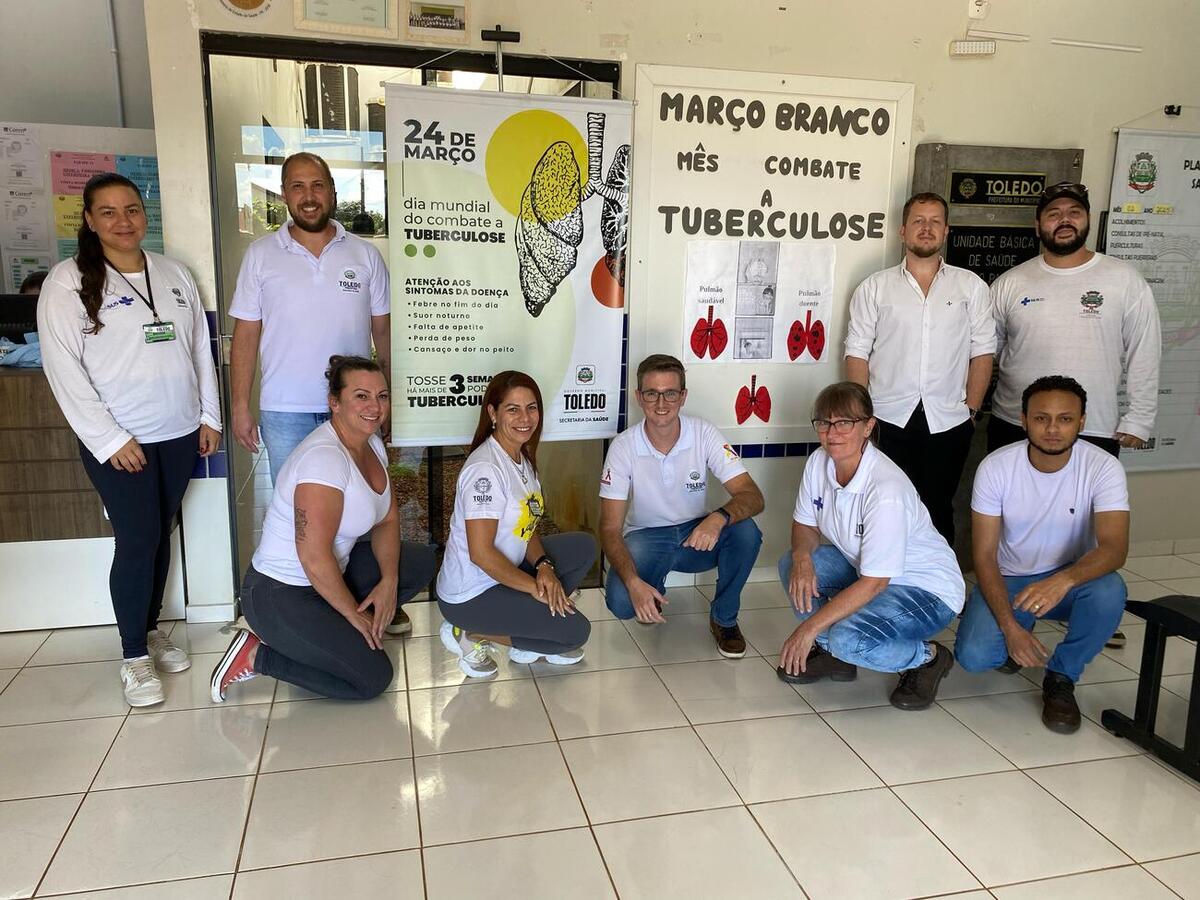As Unidades Básicas de Saúde de Toledo realizaram ações de incentivo ao combate da tuberculose em alusão ao mês do combate da doença