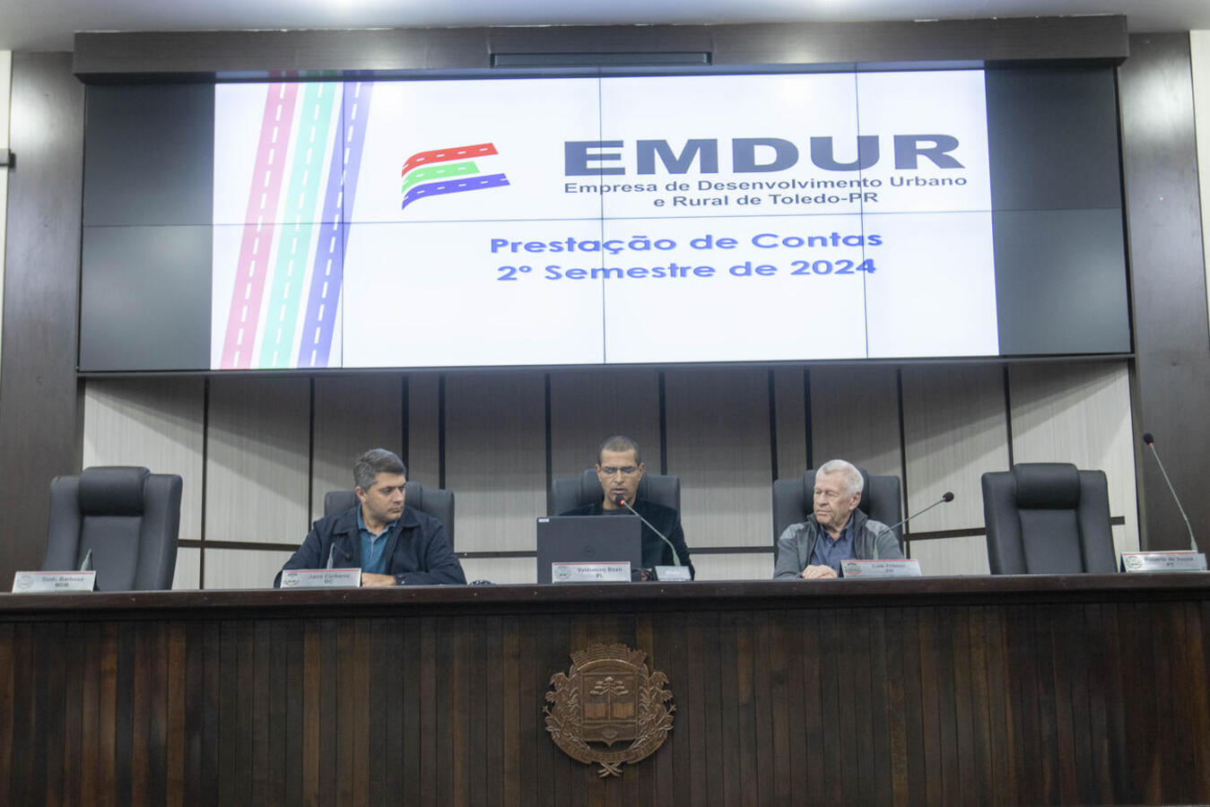 A apresentação dos relatórios aconteceu na Câmara de Vereadores de Toledo na manhã desta quarta-feira (30)