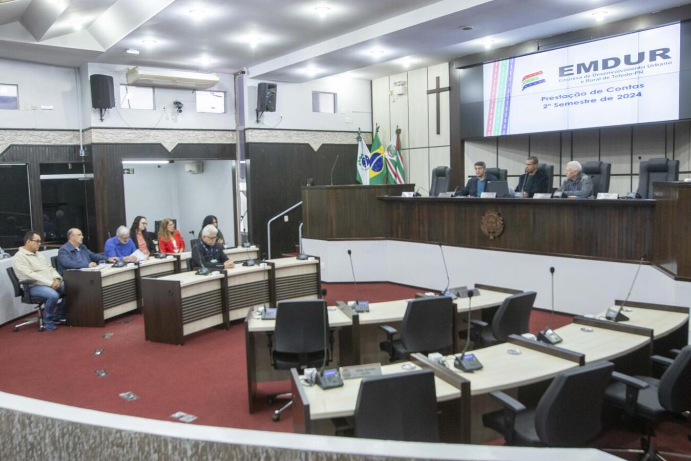 A apresentação dos relatórios aconteceu na Câmara de Vereadores de Toledo na manhã desta quarta-feira (30)