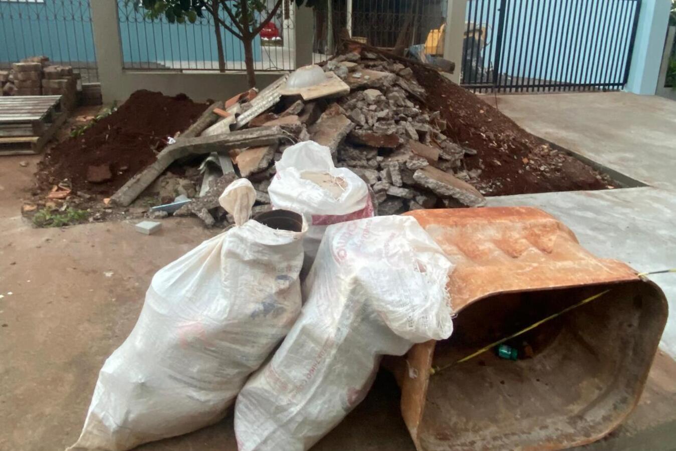 O recebimento de resíduos de construção é possível para pequenos geradores domésticos