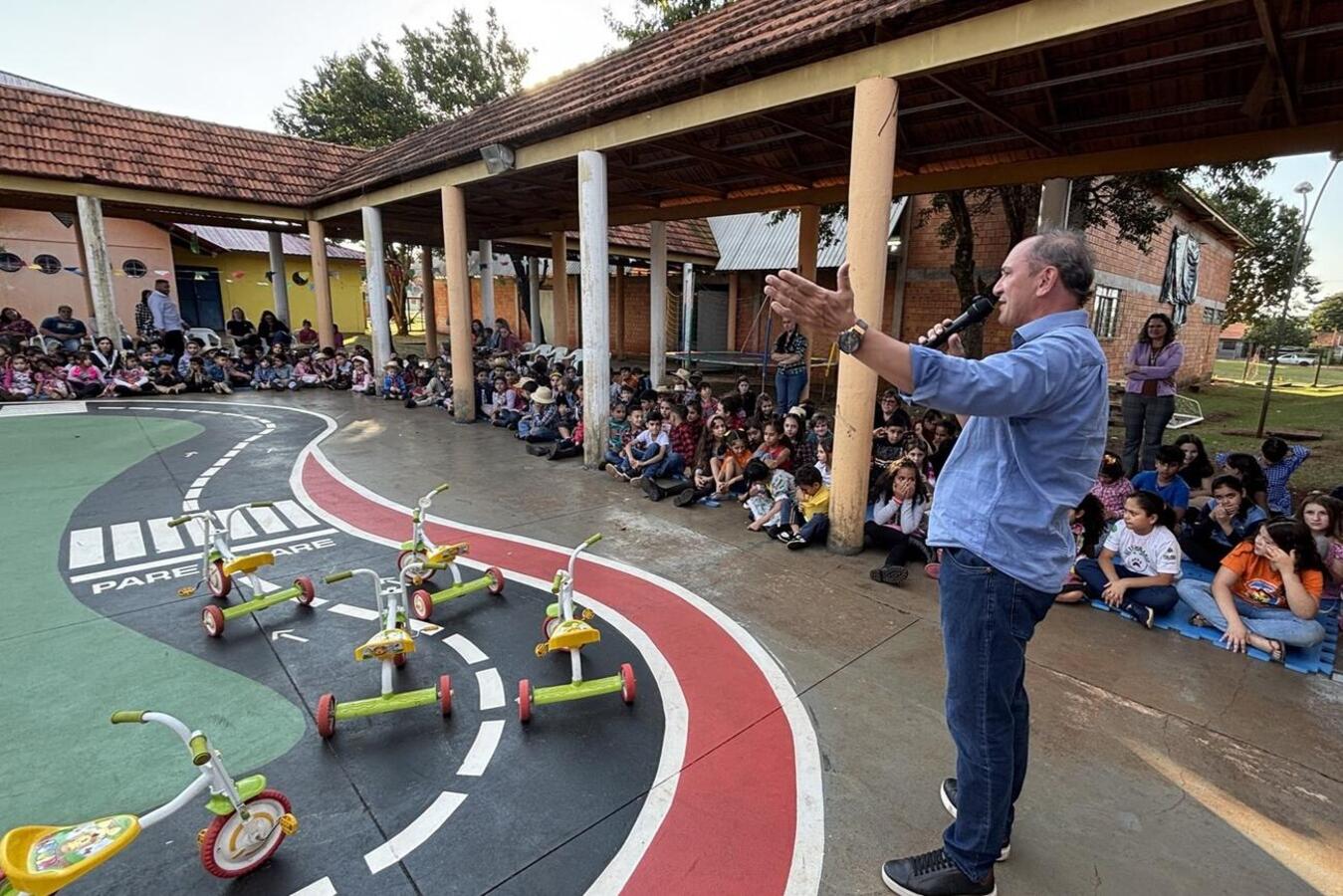Desenvolvido em parceria com o IPM, espaço entregue na última sexta (25) será utilizado para alunos aprenderem, de forma lúdica, regras de circulação e gentileza