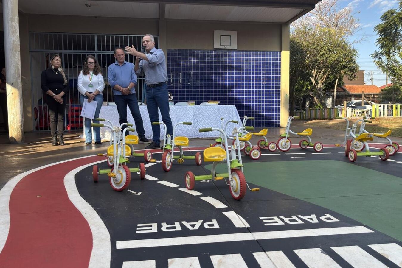 Desenvolvido em parceria com o IPM, espaço entregue na última sexta (25) será utilizado para alunos aprenderem, de forma lúdica, regras de circulação e gentileza