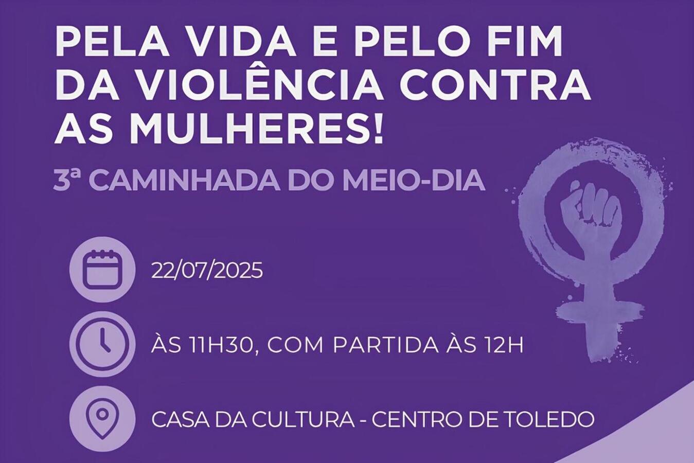 Com participação de órgãos públicos e entidades da sociedade civil organizada, evento será na próxima terça (22), com concentração às 11h30 na Praça da Cultura