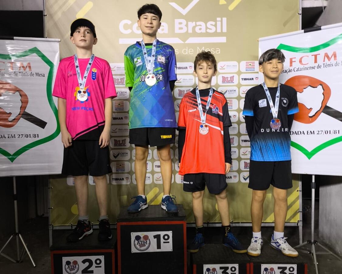 Durante os dias 27 a 29 foi realizada, no estado de Santa Catarina, a Copa Brasil de Tênis de Mesa, onde dois atletas de Toledo subiram ao pódio da competição
