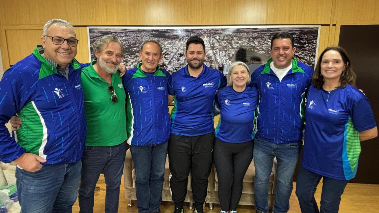 Durante visita ao Gabinete do Prefeito, na tarde desta quinta-feira (7), dirigentes da Secretaria de Estado do Esporte (Sees) elogiaram envolvimento e carinho de todos