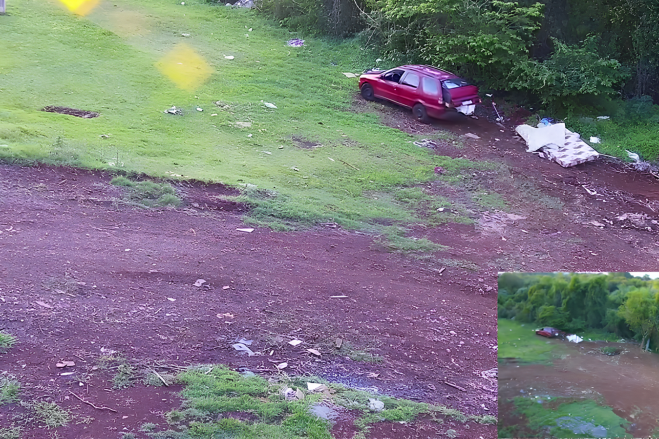 Câmeras instaladas no Parque Linear João Paulo II identificaram o autor de crime ambiental, que assinou auto de infração e teve carro recolhido pela Guarda Municipal