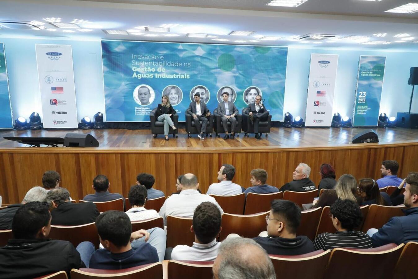 O encontro “Inovação e Sustentabilidade na Gestão de Águas Industriais” superou expectativa de público nesta terça-feira no Biopark