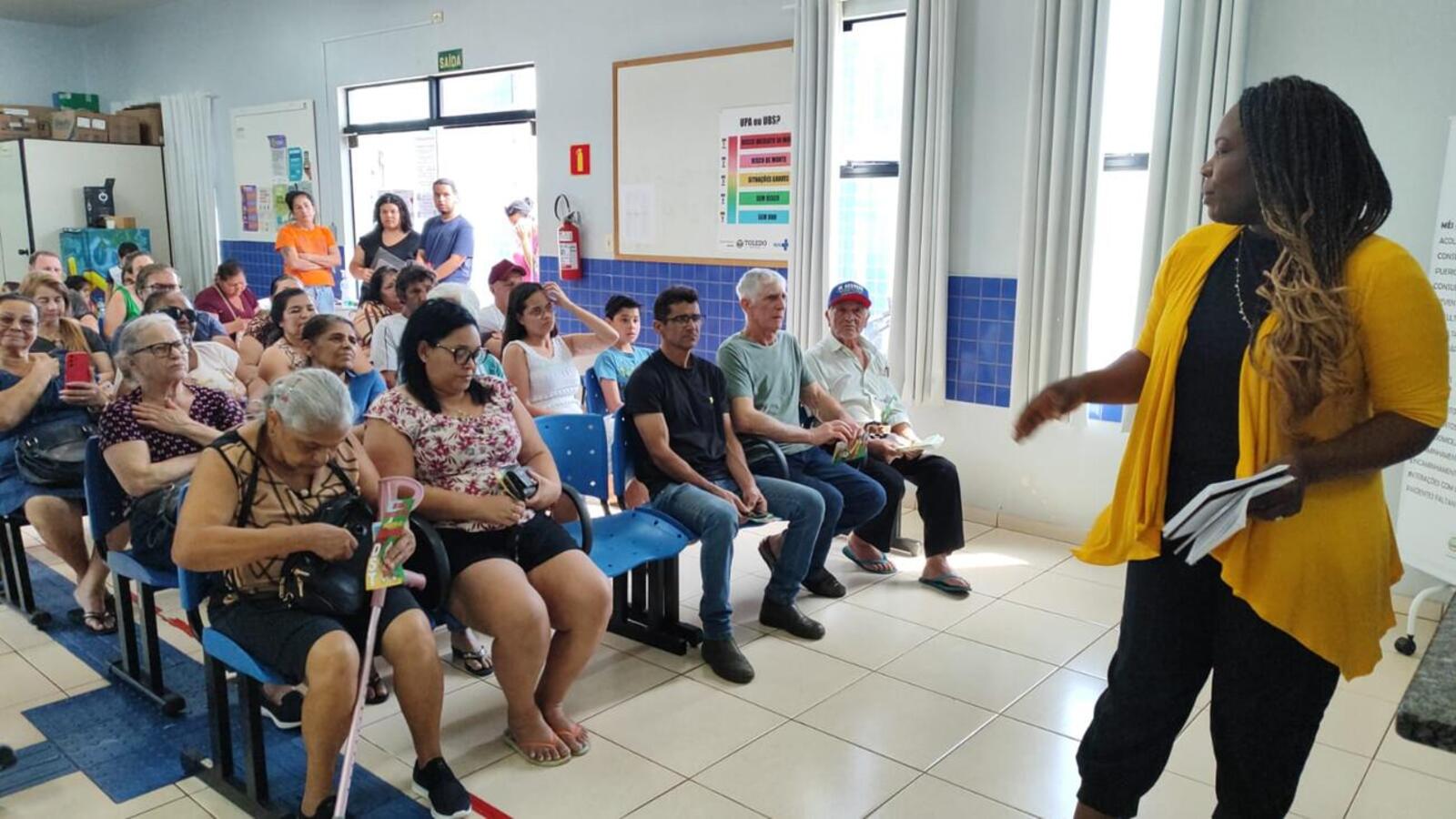 Nesta quarta-feira (3) a Estratégia de Saúde da Família (ESF) do Santa Clara IV realizou uma palestra sobre a saúde mental, visando conscientizar sobre o Setembro Amarelo, campanha de prevenção do suicídio