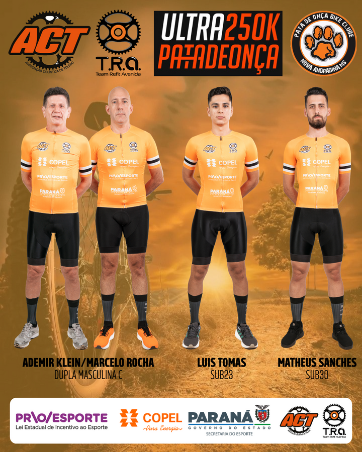 Com apoio do Proesporte/Copel, equipe de ciclismo de Toledo disputa a Ultra Pata de Onça neste fim de semana no Mato Grosso do Sul. Ciclistas participarão da prova em três categorias