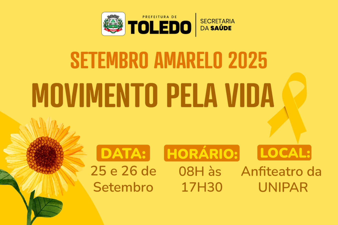 Departamento da SMS abordará o tema da campanha em entrevistas, palestras e evento nos dias 25 e 26 (quinta e sexta-feira) no anfiteatro do câmpus 1 da Unipar