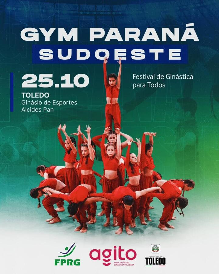 O município de Toledo recebe durante os dias 24, 25 e 26 o Campeonato Paranaense de Conjuntos e Trios de Ginástica Rítmica e o Gym Paraná Sudoeste 2025