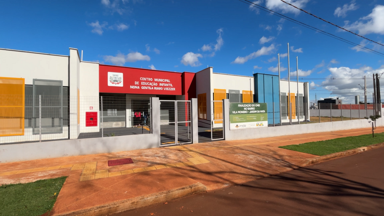 No dia 29 de outubro o Centro Municipal de Educação Infantil Nona Gentila, localizado no Jardim da Mata, será inaugurado