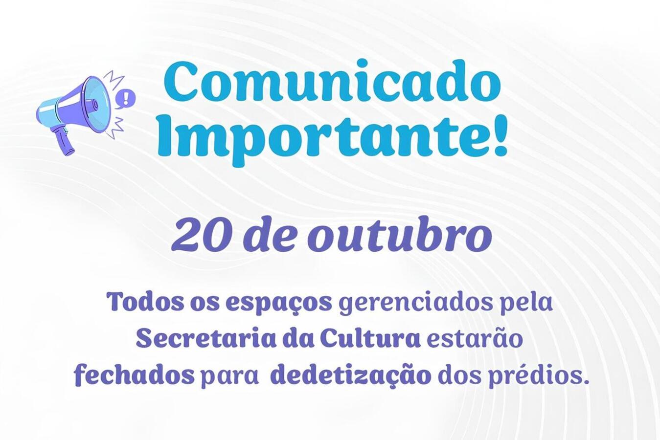 Os sete equipamentos públicos que estão aos cuidados da pasta passarão por dedetização e retomam atendimento normal ao público na terça-feira (21)